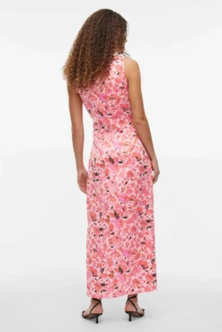 Vestido de festa midi estampado