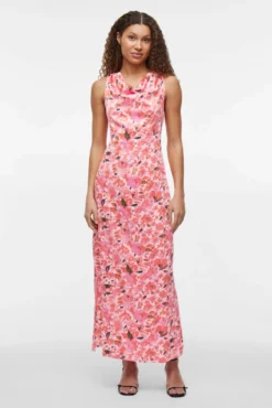 Vestido de festa midi estampado