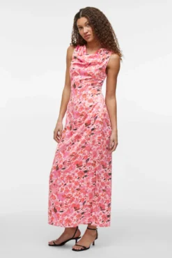 Vestido de festa midi estampado
