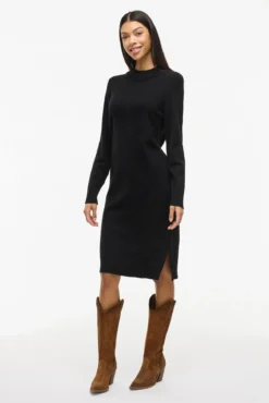 Vestido de malha com viscose