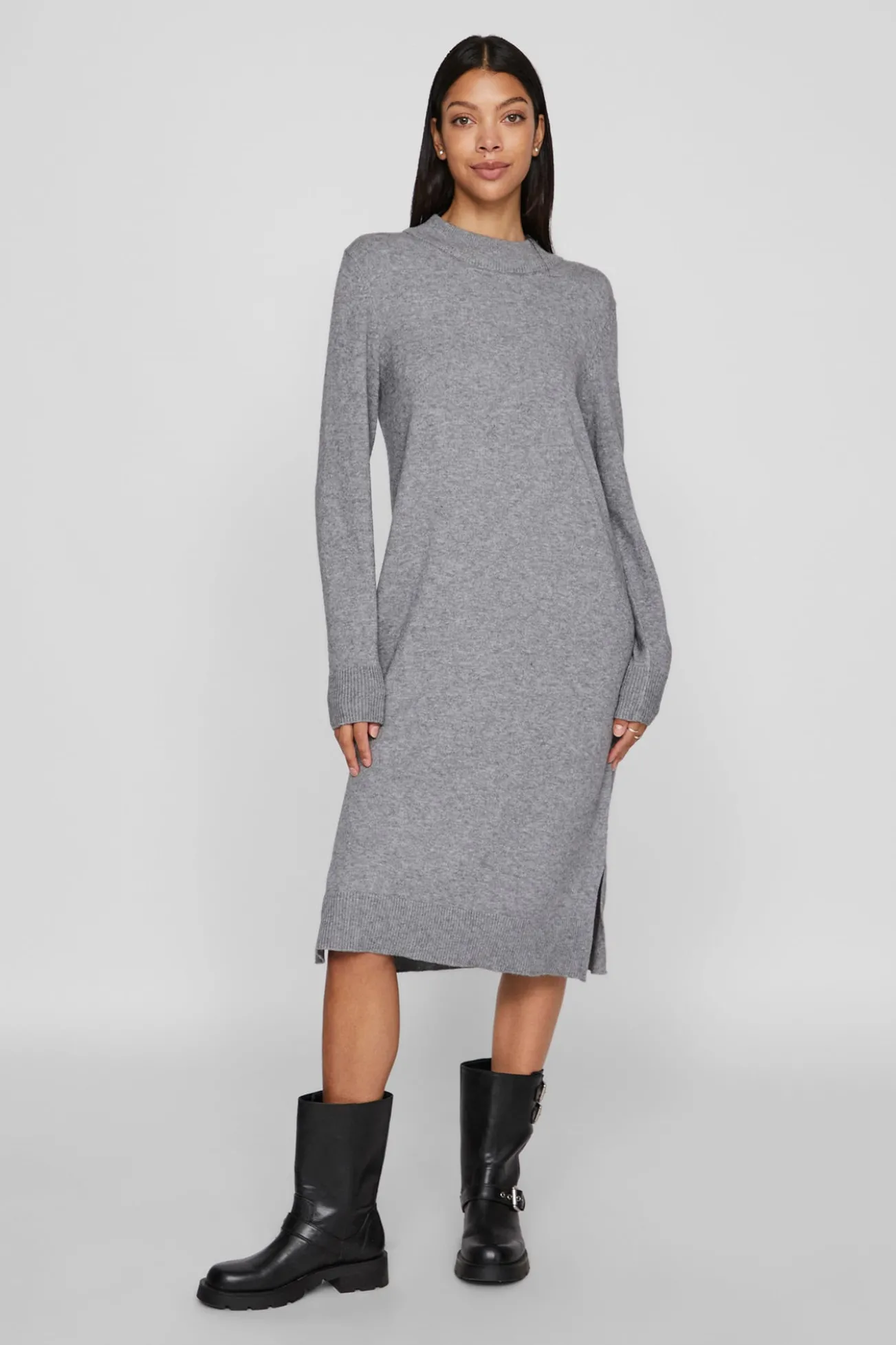 Vestido de malha com viscose