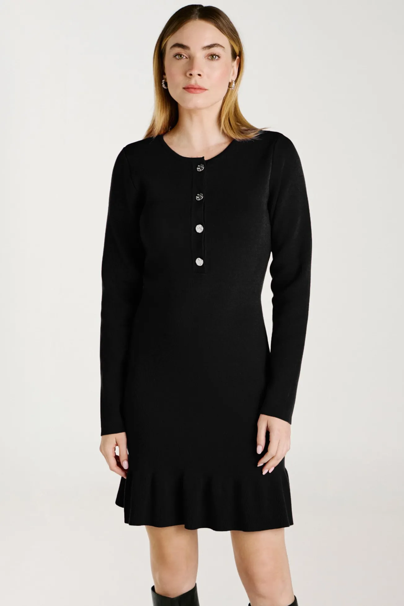 Vestido de malha com viscose