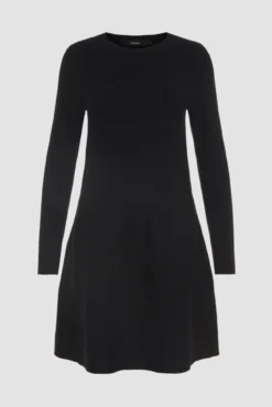 Vestido de malha de gola redonda