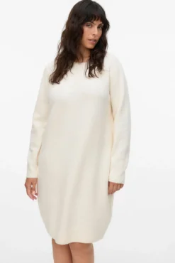 Vestido de malha manga plus size