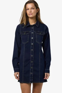Vestido denim curto