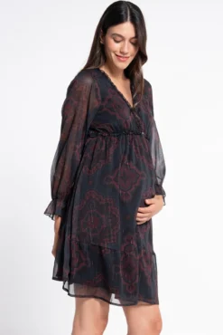 Vestido de pré-mamã estampado Boho