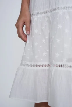 Vestido de pré-mamã romântico com amamentação