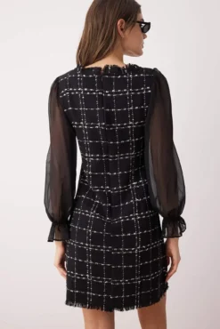 Vestido de tweed