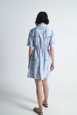 Vestido estampado fluído