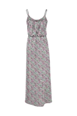 Vestido longo com alças ajustáveis