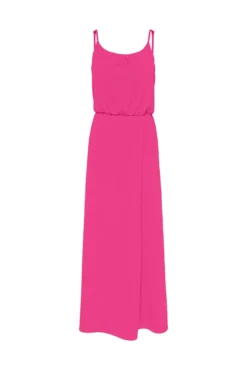 Vestido longo com alças ajustáveis