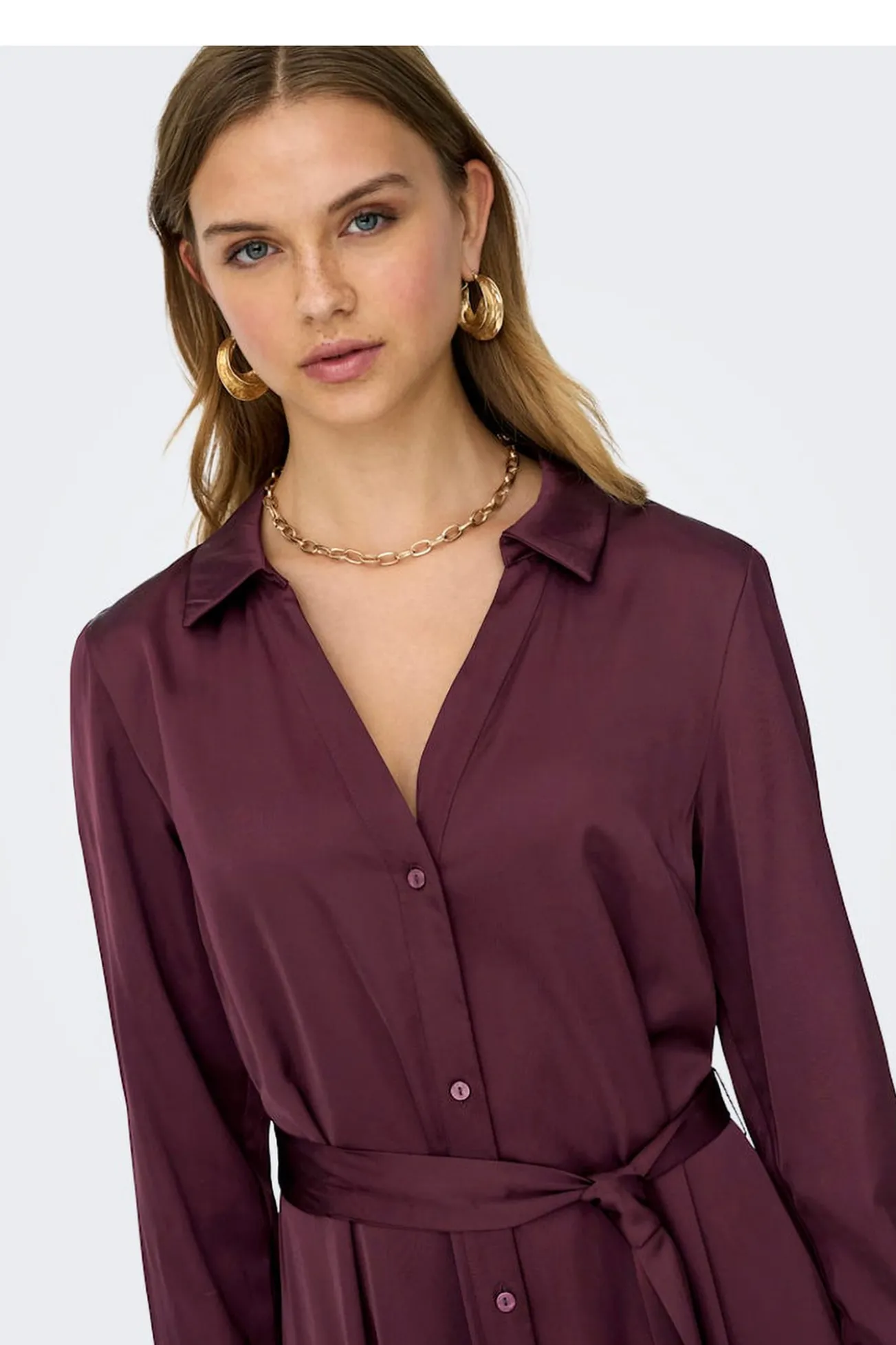 Vestido longo de cetim