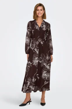 Vestido longo de chiffon