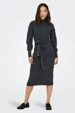 Vestido longo de lã