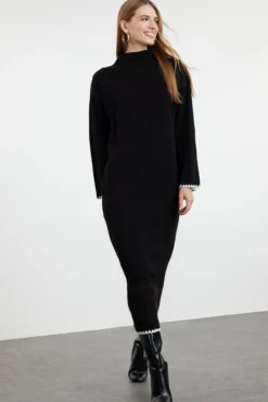Vestido longo de malha