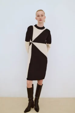 Vestido longo de malha