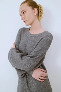 Vestido longo de malha