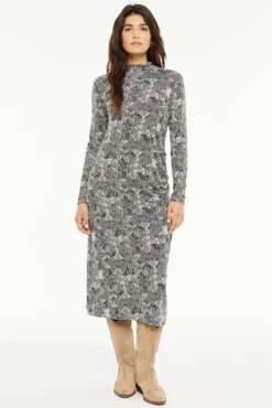 Vestido longo estampado