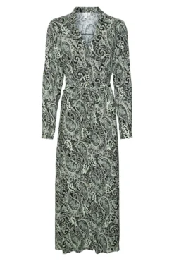 Vestido longo estampado paisley