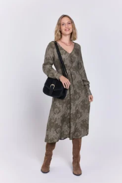 Vestido longo midi fluido