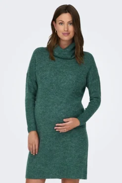 Vestido malha pré-mamã em tricô com gola
