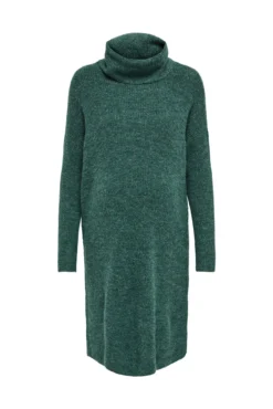 Vestido malha pré-mamã em tricô com gola