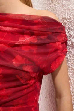 Vestido maxi assimétrico
