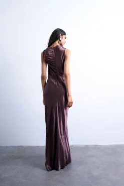 Vestido maxi longo em viscose LENZING™ ECOVERO™