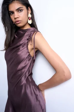 Vestido maxi longo em viscose LENZING™ ECOVERO™