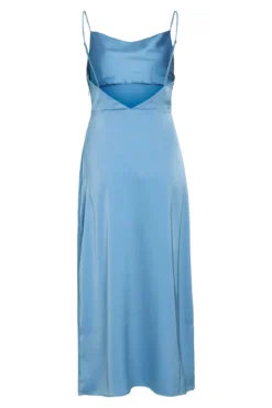 Vestido midi acetinado de festa