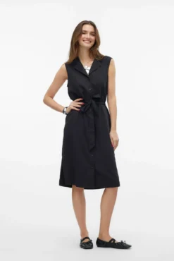 Vestido midi camiseiro