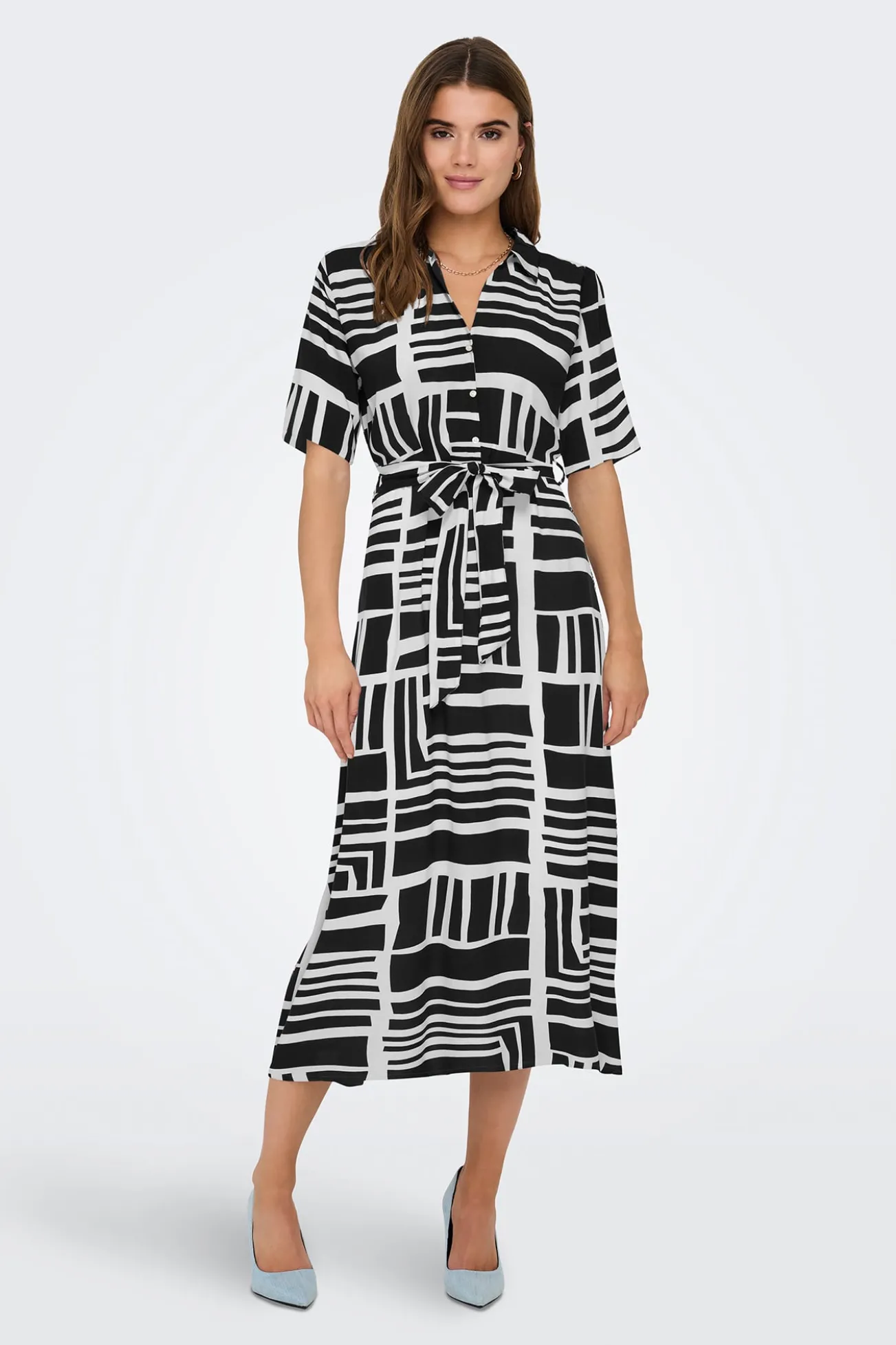Vestido midi camiseiro