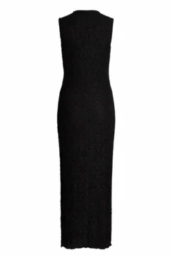 Vestido midi cintado sem mangas