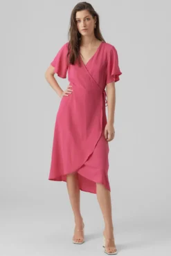 Vestido midi cruzado