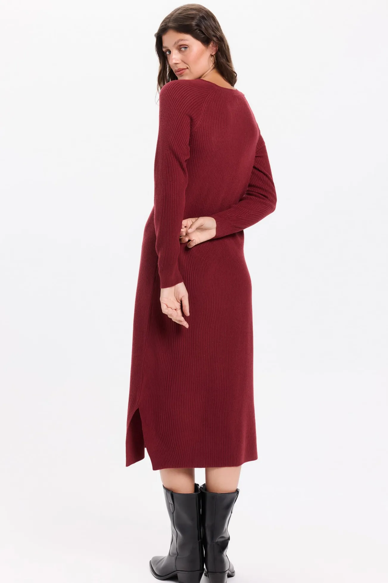 Vestido midi de malha