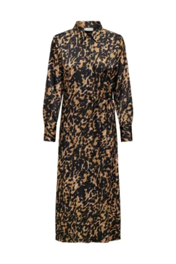 Vestido midi de manga comprida