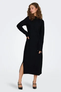Vestido midi de manga comprida