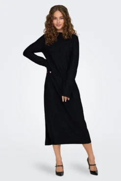 Vestido midi de manga comprida