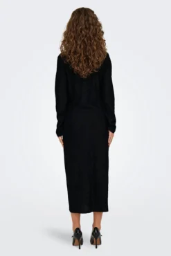 Vestido midi de manga comprida