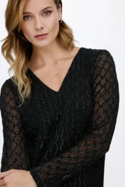 Vestido midi de manga comprida