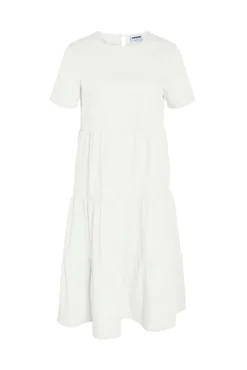 Vestido midi de manga curta
