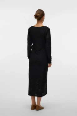 Vestido midi de renda para amamentação e maternity