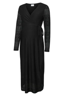 Vestido midi de renda para amamentação e maternity