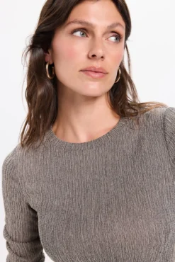 Vestido midi de tecido elástico
