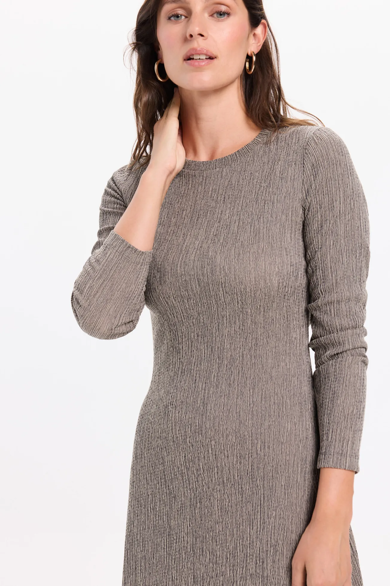 Vestido midi de tecido elástico