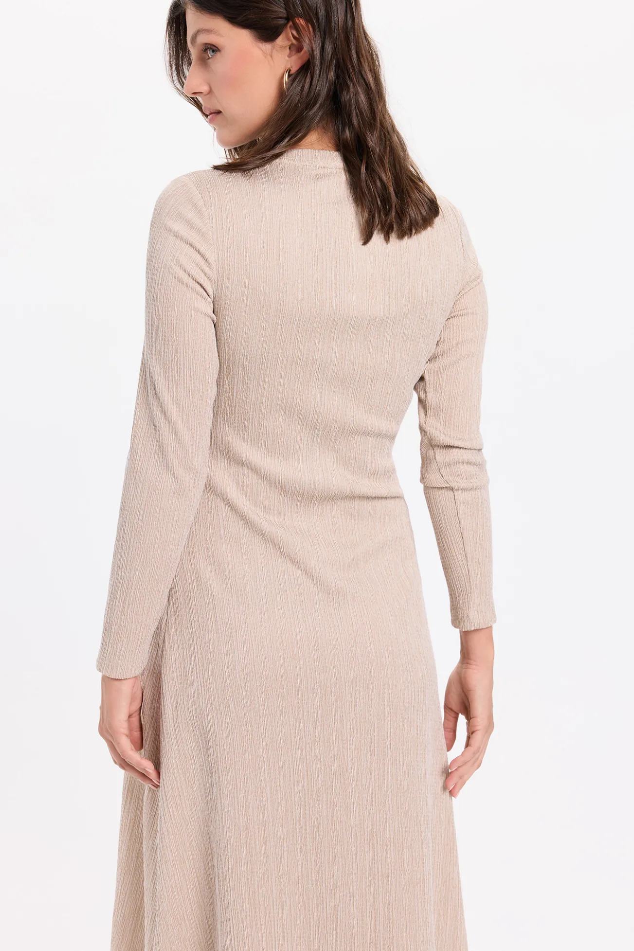 Vestido midi de tecido elástico