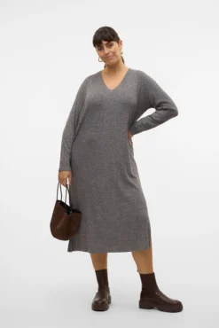Vestido midi em malha Plus Size