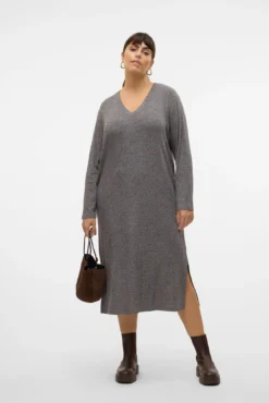Vestido midi em malha Plus Size
