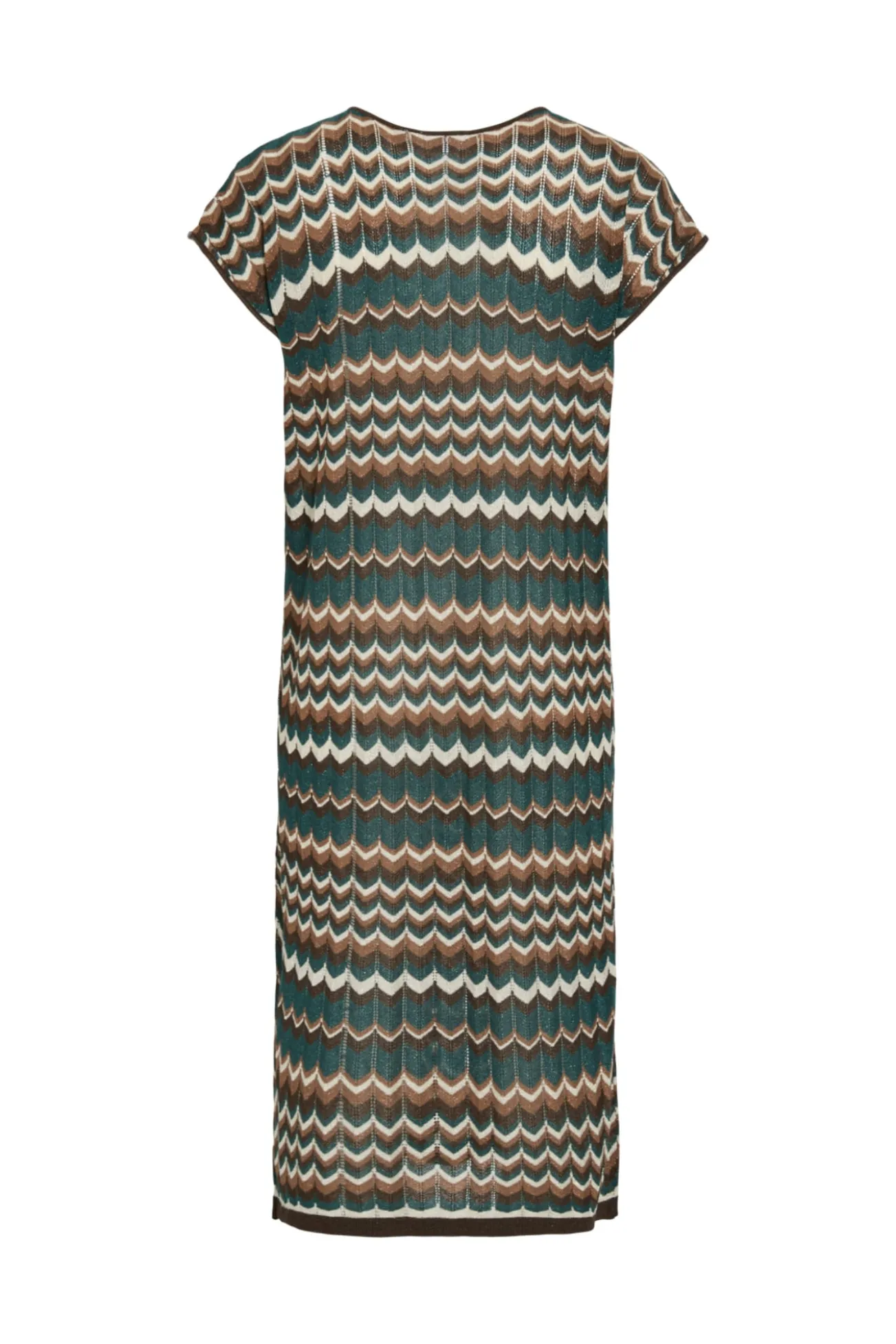 Vestido midi em malha pointelle com viscose