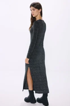 Vestido midi lurex